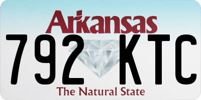 AR license plate 792KTC