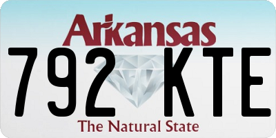 AR license plate 792KTE