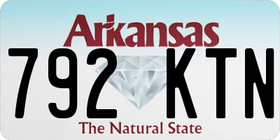 AR license plate 792KTN