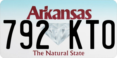 AR license plate 792KTO