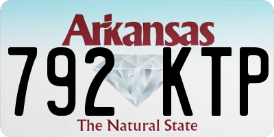 AR license plate 792KTP