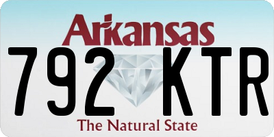 AR license plate 792KTR