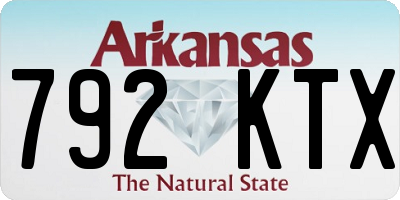 AR license plate 792KTX