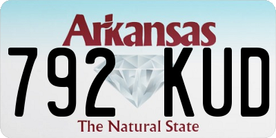 AR license plate 792KUD