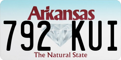 AR license plate 792KUI
