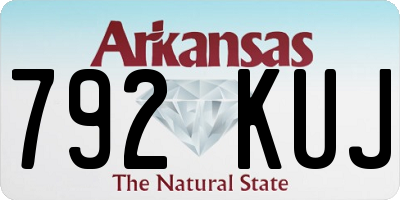 AR license plate 792KUJ