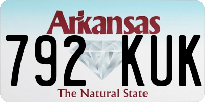 AR license plate 792KUK
