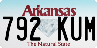 AR license plate 792KUM