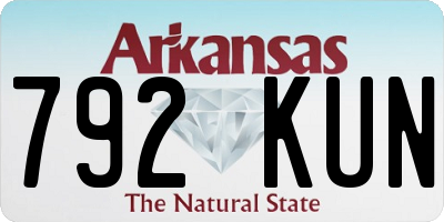 AR license plate 792KUN