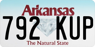 AR license plate 792KUP