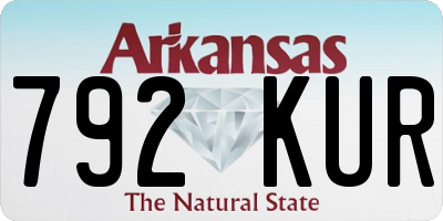 AR license plate 792KUR