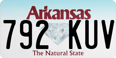AR license plate 792KUV