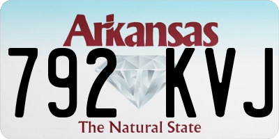 AR license plate 792KVJ