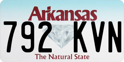 AR license plate 792KVN