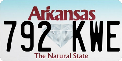 AR license plate 792KWE