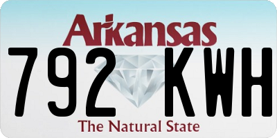 AR license plate 792KWH