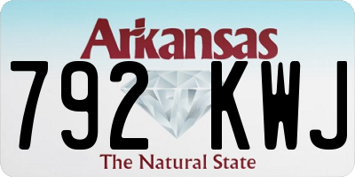 AR license plate 792KWJ