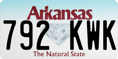 AR license plate 792KWK