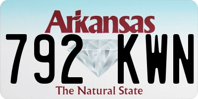AR license plate 792KWN