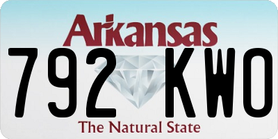 AR license plate 792KWO