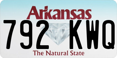 AR license plate 792KWQ