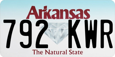 AR license plate 792KWR