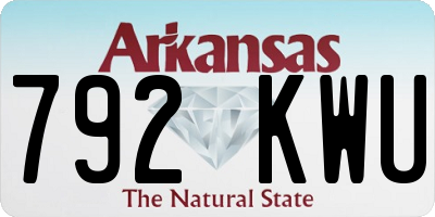 AR license plate 792KWU
