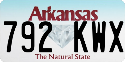 AR license plate 792KWX
