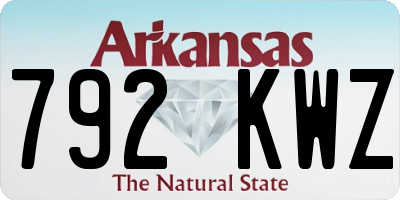 AR license plate 792KWZ