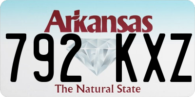 AR license plate 792KXZ