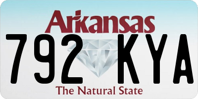 AR license plate 792KYA
