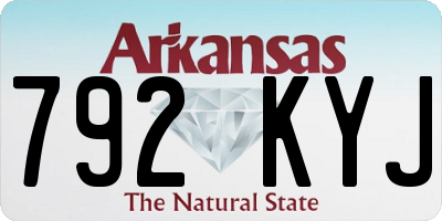 AR license plate 792KYJ