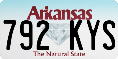 AR license plate 792KYS
