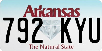 AR license plate 792KYU