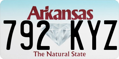 AR license plate 792KYZ