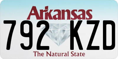 AR license plate 792KZD