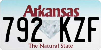AR license plate 792KZF
