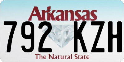 AR license plate 792KZH