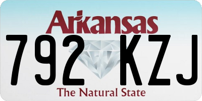 AR license plate 792KZJ