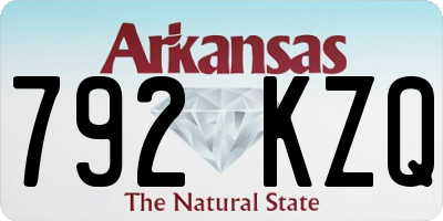 AR license plate 792KZQ