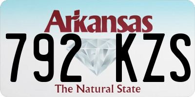AR license plate 792KZS