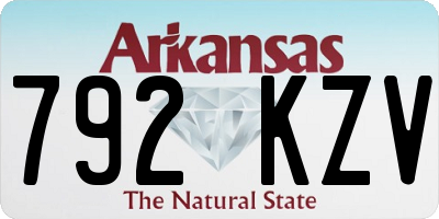 AR license plate 792KZV