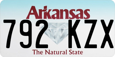 AR license plate 792KZX