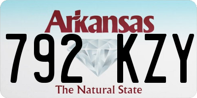 AR license plate 792KZY