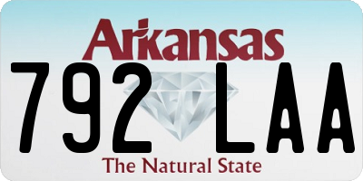 AR license plate 792LAA