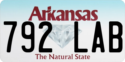 AR license plate 792LAB
