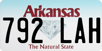 AR license plate 792LAH