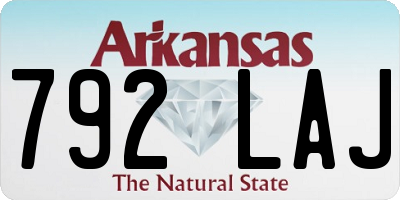 AR license plate 792LAJ
