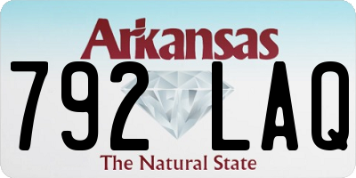 AR license plate 792LAQ