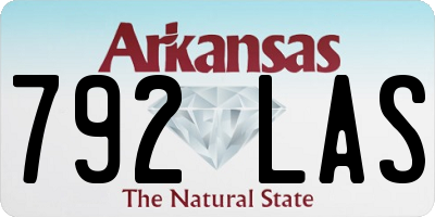 AR license plate 792LAS
